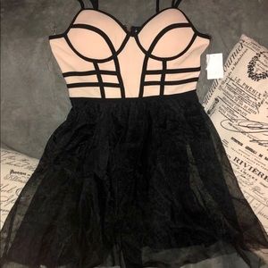 Brand New - Peach and black formal dress